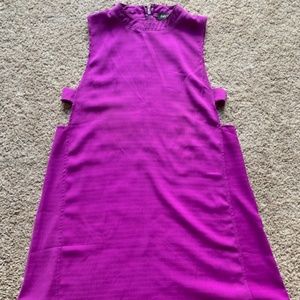 Purple High Neck Dress with side cutout